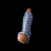 Interior of the Ice Dragon Cock Sleeve, showing soft, stretchy TPE material for a snug yet comfortable fit.