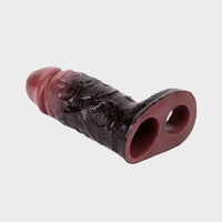 Second Skin 5.3 Inch Large Dark Silicone Cock Extender