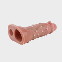 This is how to wear this extra large penis sleeve.