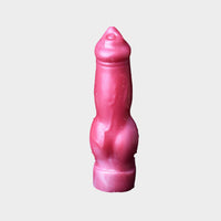 A pink penis sleeve in the style of an animal.