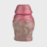 Angled shot displaying the lifelike contours and soft, skin-like silicone material.