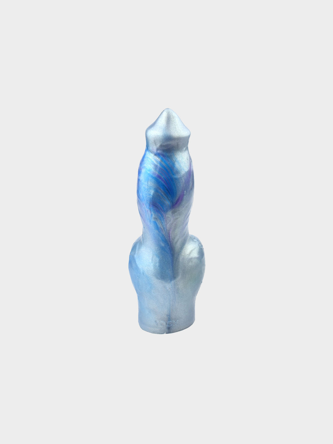 Enjoy this girthy cock sleeve in silver.