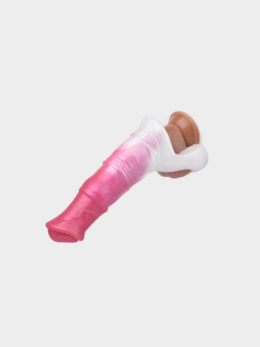 How to wear a silicone horse cock sleeve.